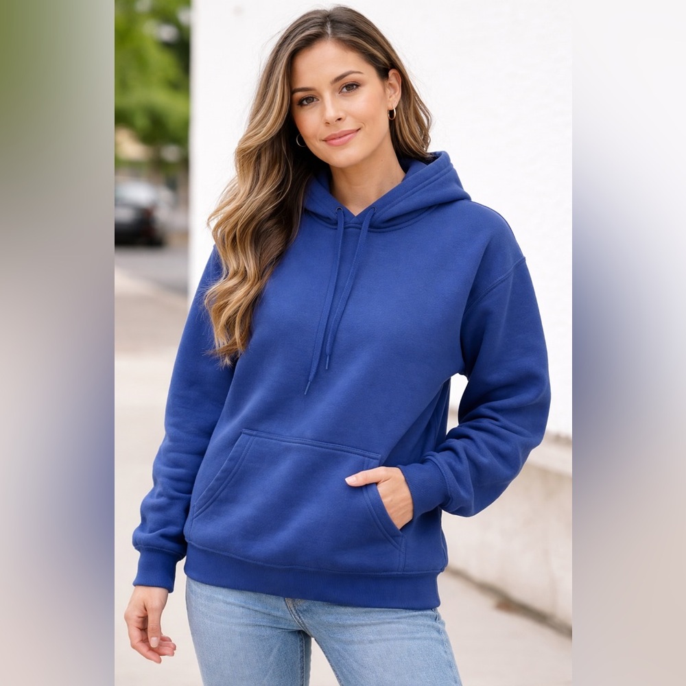💙 Women’s Blue Pullover Hoodie – Size Medium (NWOT) unisex💙